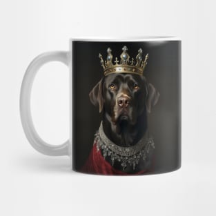 Majestic Chocolate Labrador Retriever - Medieval English Queen Mug
